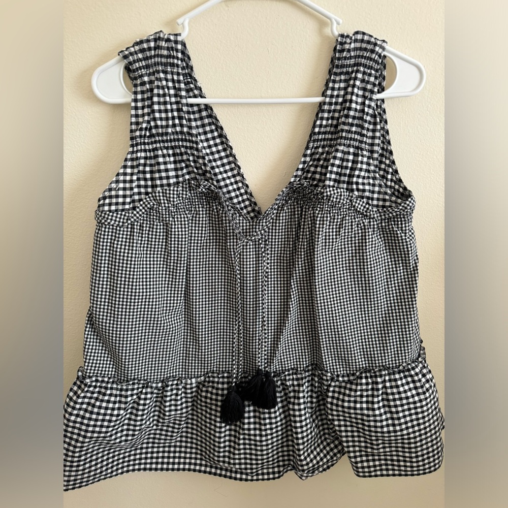 DEREK LAM GINGHAM TANK TOP